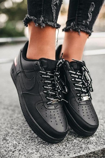 Кроссовки Supreme x Nike Air Force 1 - Black   