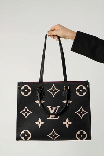 Женская кожаная сумка Louis Vuitton Onthego MM Premium 35x27x14 см   