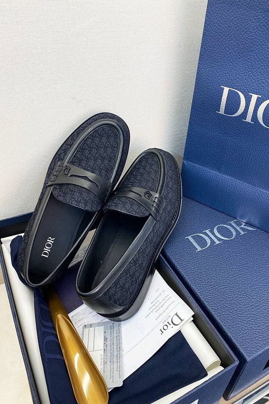 Мужские лоферы Dior Granville Oblique Jacquard