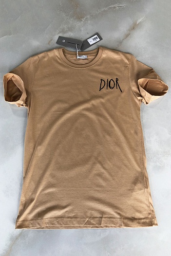Мужская бежевая футболка Dior   
