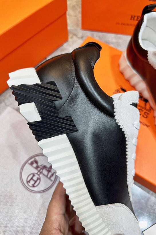 Мужские кроссовки Hermes Bouncing - White / Black