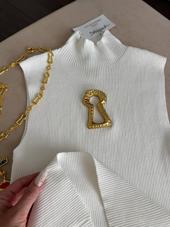 Женский белый топ Schiaparelli