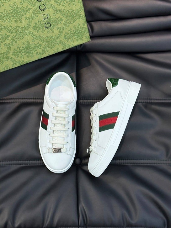 Женские белые кроссовки Gucci Ace