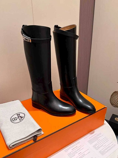 Женские кожаные сапоги Hermes Jumping premium   