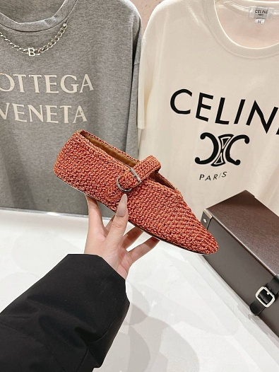 Женские плетёные балетки ALaia Premium - Red   