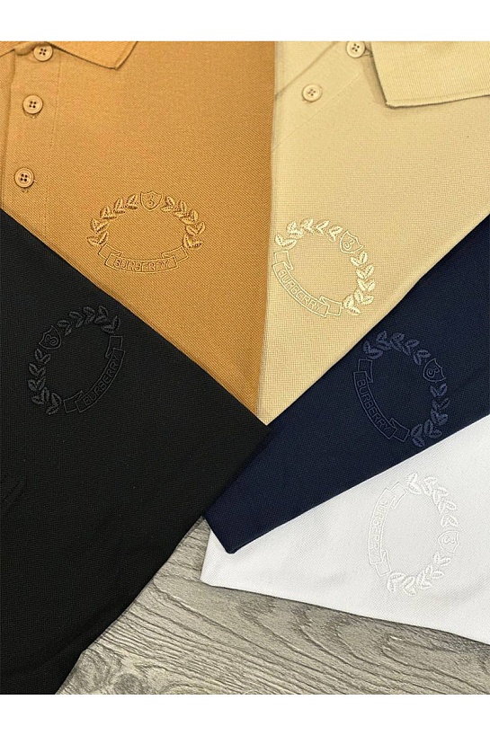 Мужское поло Burberry Oak Leaf Crest - Black