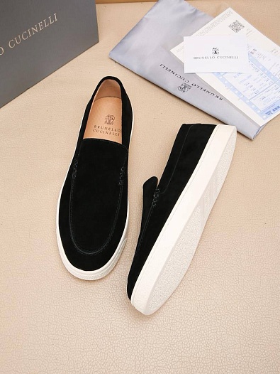 Мужские замшевые лоферы Brunello Cucinelli   
