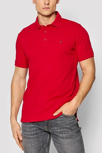 Мужское красное поло Tommy Hilfiger   