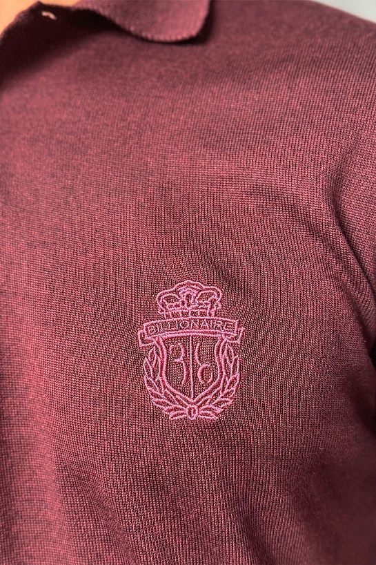 Классическое мужское поло Billionaire бордового цвета