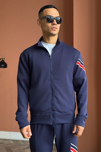 Спортивный костюм Moncler striped logo - Navy   