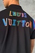 Мужское поло чёрного цвета Louis Vuitton logo-print