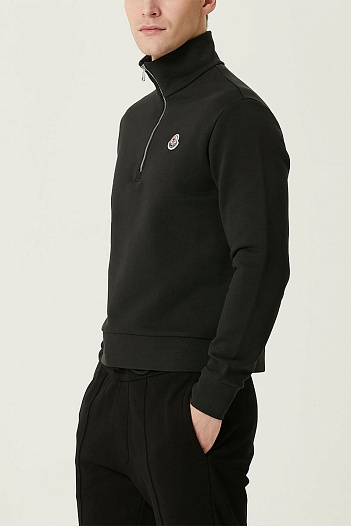 Мужской джемпер Moncler logo-patch - Black   
