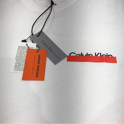 Белая оверсайз футболка Heron Preston Collaboration   