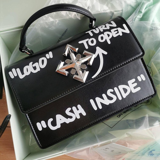 Женская кожаная сумка Off-White 1.4 Jitney 22x15 см (2 расцветки)   