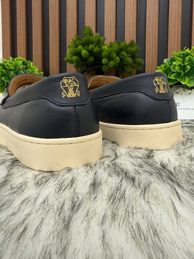 Мужские кожаные лоферы Brunello Cucinelli   