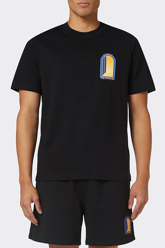 Чёрная футболка Casablanca L'Arche De Jour