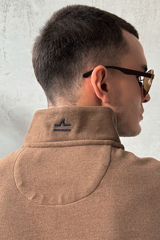 Кофта с высоким горлом Paul & Shark logo-patch - Brown