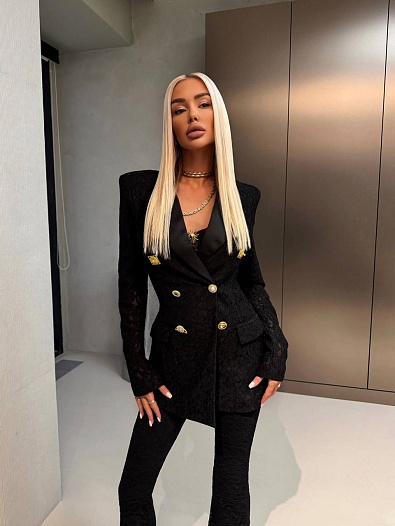 Женский костюм тройка Schiaparelli premium - Black   