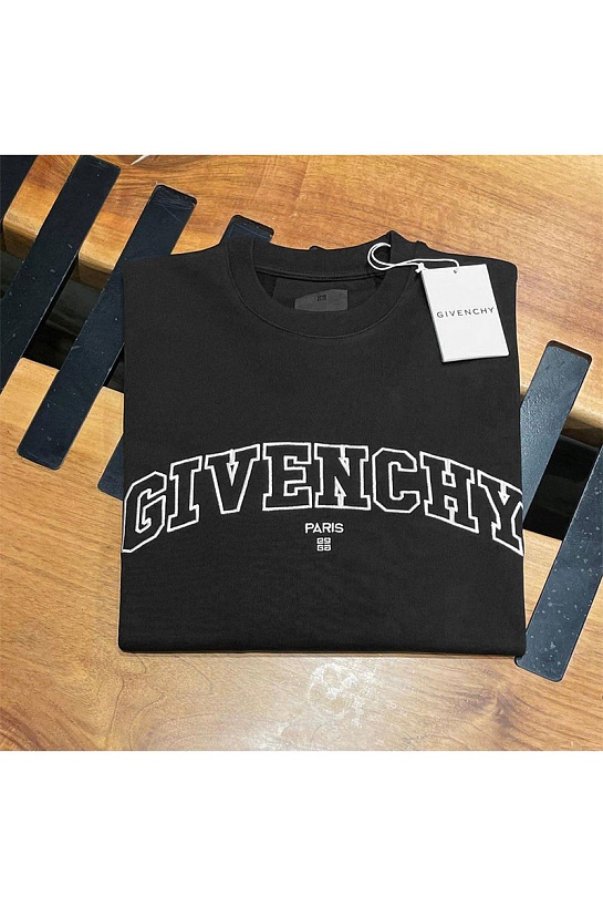 Чёрный свитшот Givenchy College logo-embroidered