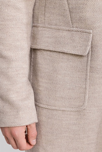 Кашемировое пальто Loro Piana logo-embroidered - Beige   