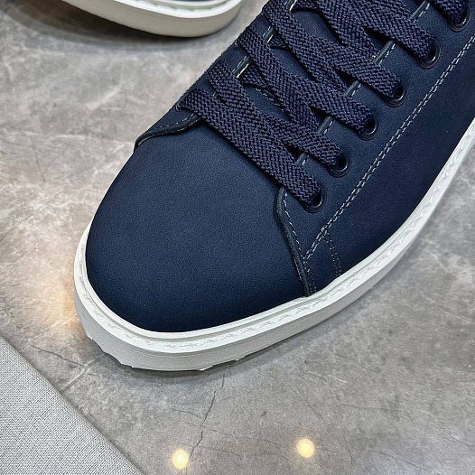 Мужские кроссовки Brunello Cucinelli nubuck calfskin - Navy   