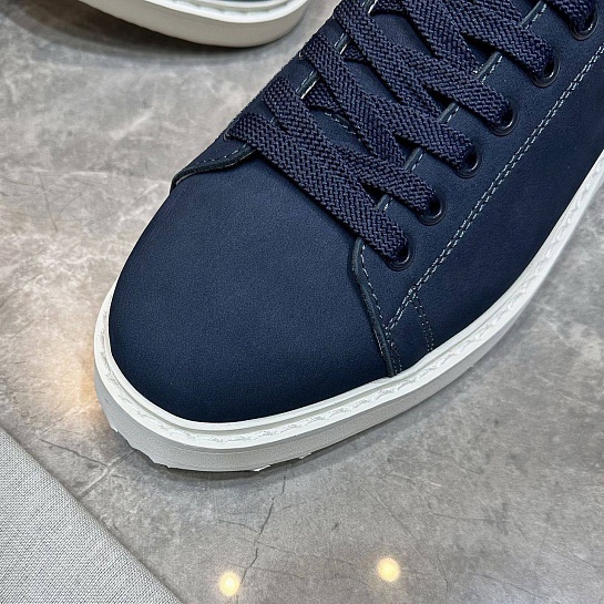 Мужские кроссовки Brunello Cucinelli nubuck calfskin - Navy