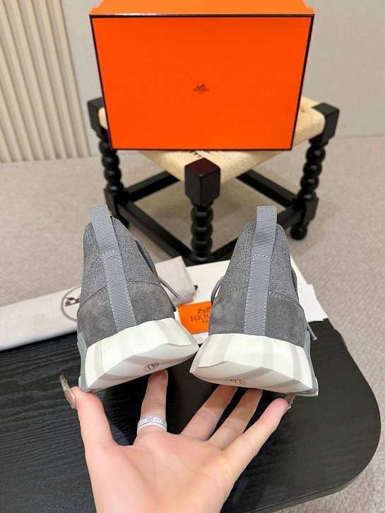 Текстильные кроссовки Hermes lift slip-on