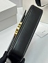 Женская кожаная сумка Celine Claude Premium 20.5x11.5x4 см - Black / Gold