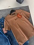 Женская базовая футболка Loro Piana premium - Brown