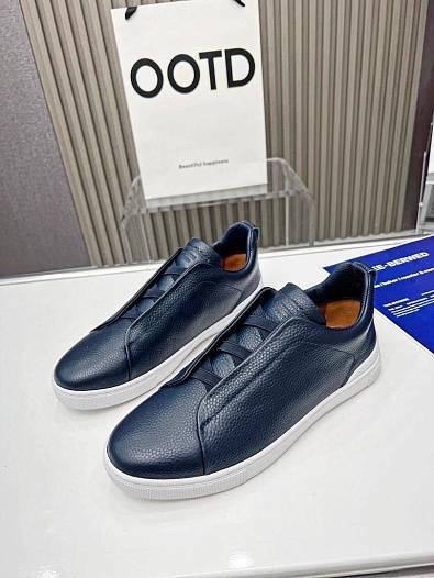 Мужские кроссовки Ermenegildo Zegna Triple Stitch - Navy   