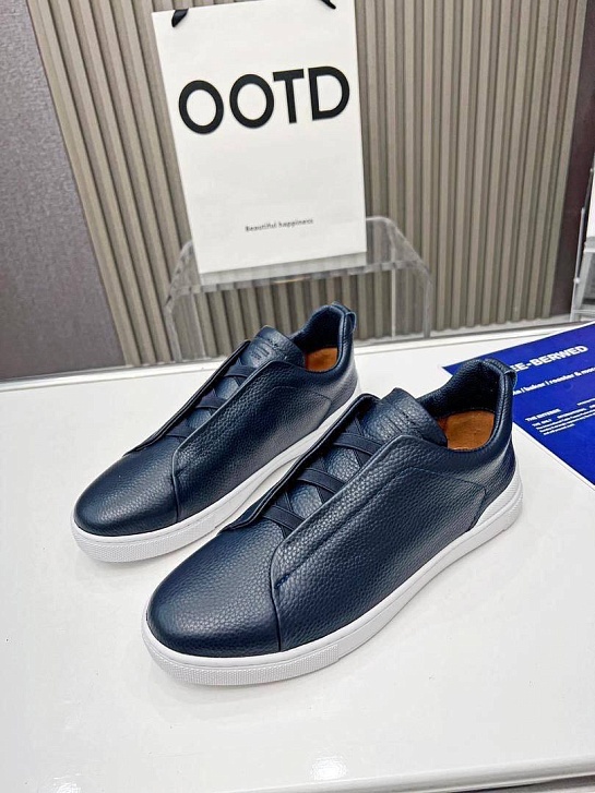 Мужские кроссовки Ermenegildo Zegna Triple Stitch - Navy