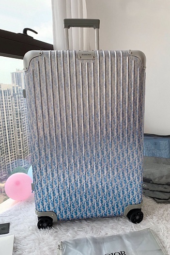 Чемодан Rimowa x Dior Aluminum Gradient L Premium 79x48x27 см   
