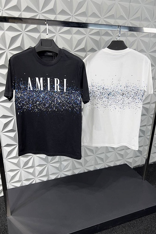 Оверсайз футболка Amiri "Paint Splatter" - Black