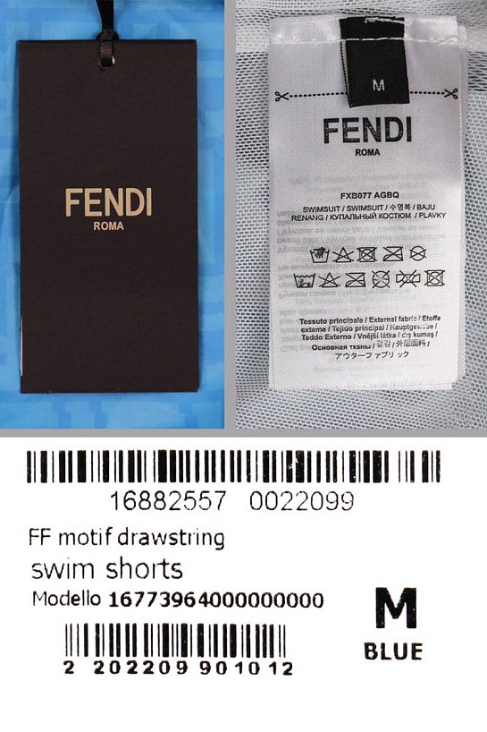 Мужские жёлтые шорты Fendi FF monogram