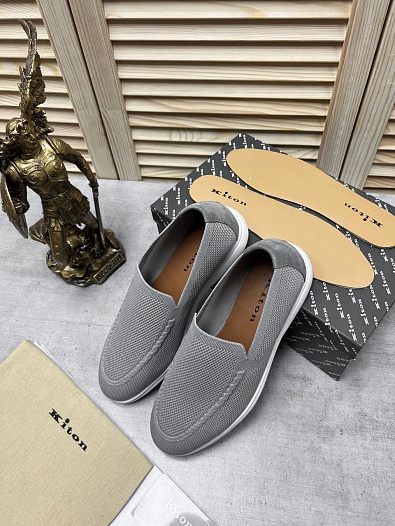 Мужские текстильные лоферы Kiton   