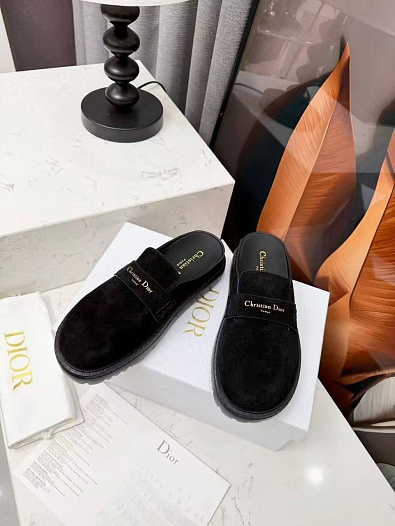 Женские замшевые мюли Dior Boy   