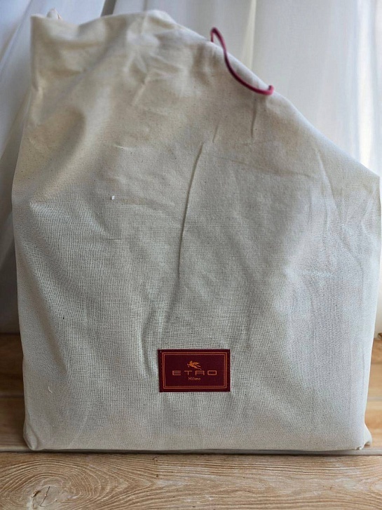 Кожаная сумка Etro с узором пейсли 37x28 см