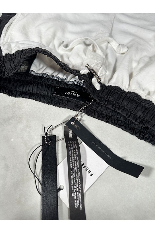 Белые шорты Amiri velvet-effect