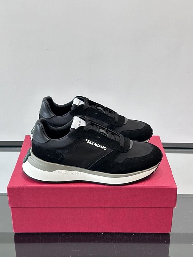 Мужские комбинированные кроссовки Salvatore Ferragamo   