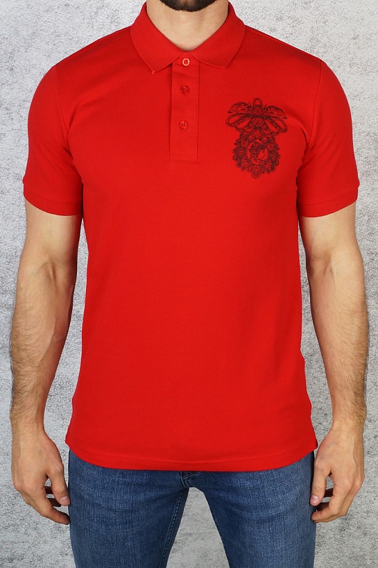 Классическое мужское поло Versace - Red