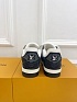Женские кожаные кроссовки Louis Vuitton Trainer Monogram - White / Blue