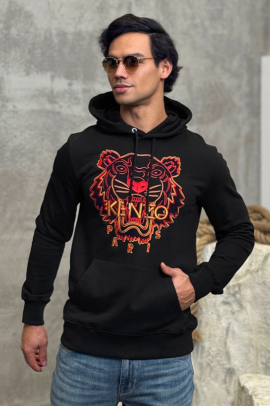 Мужское чёрное худи Kenzo The Year of the Tiger