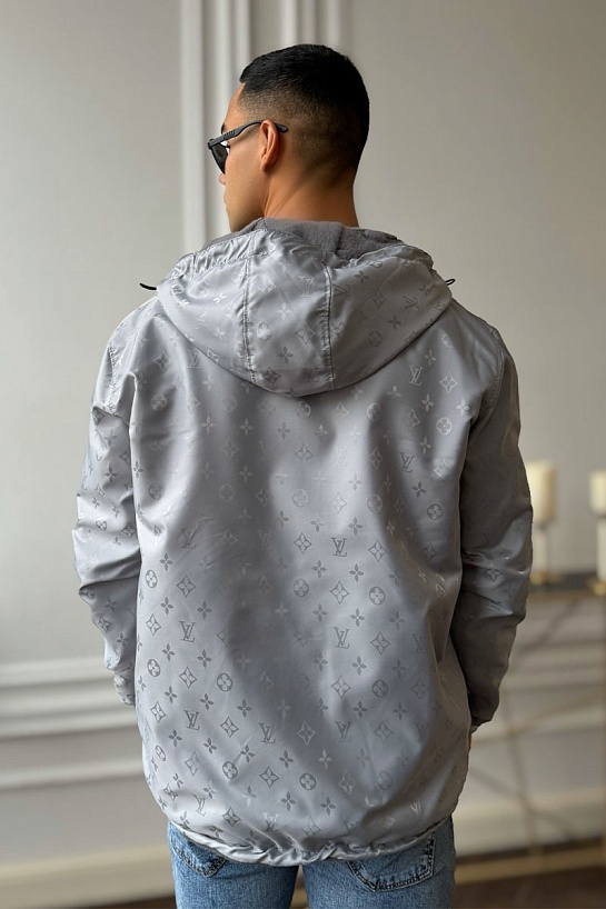 Мужская двусторонняя куртка Louis Vuitton Monogram - Grey