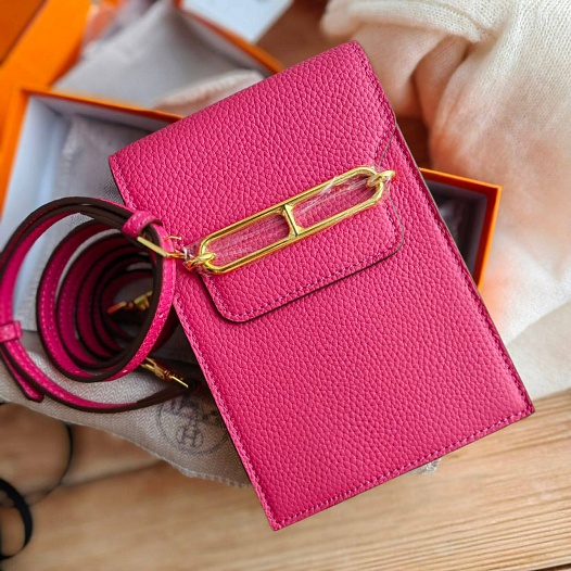 Кожаная сумка Hermes Helol 18x12 см   