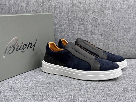 Мужские комбинированные слипоны Brioni   