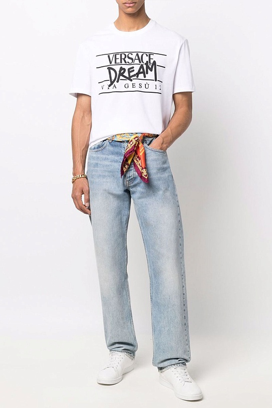 Белая мужская футболка Versace Dream via Desu 12