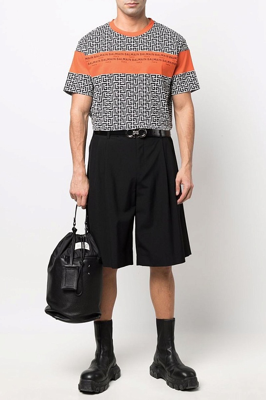 Мужская футболка Balmain monogram-print
