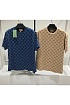 Футболка бежевого цвета Gucci GG monogram-pattern