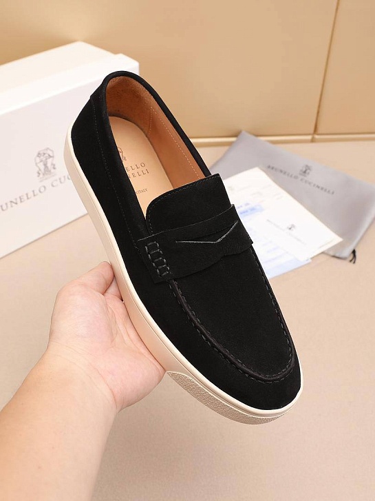 Мужские замшевые лоферы Brunello Cucinelli