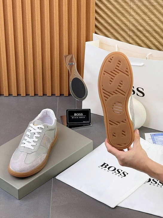 Комбинированные кроссовки Hugo Boss Brandon - Grey